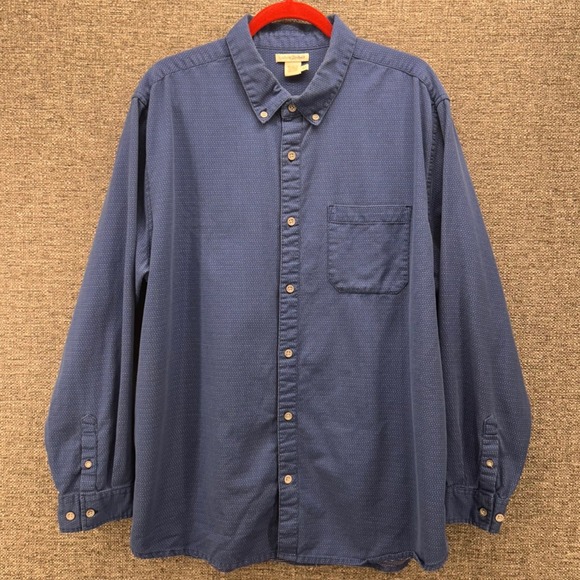Carbon 2 Cobalt Mens Button Down Shirt Size XLT Blue Casual Classic Vintage - Picture 1 of 13